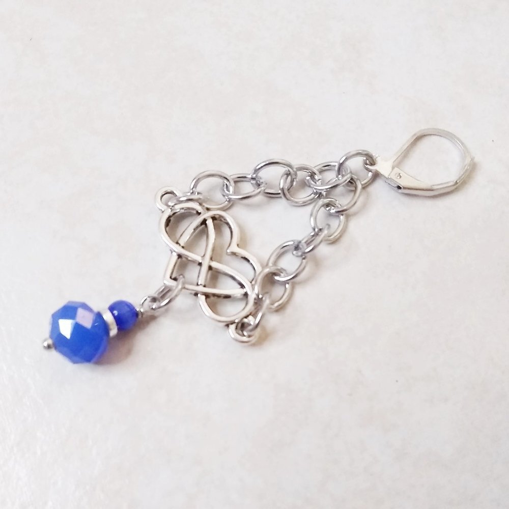 Beaded Heart & Infinity Dangle Earrings - Inexpensive Sweetheart Surprise! - Picture 3 of 8
